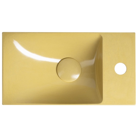 betoonist valamu AGOS 40x22cm,  L/R,  yellow poolläikiv