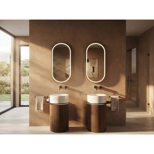 eraldiseisev valamu OASIS 40x89cm,  valge/oak Cardamom