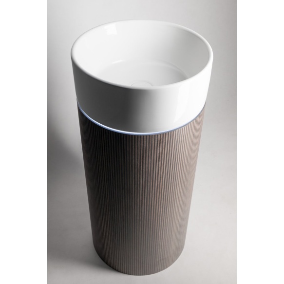 eraldiseisev valamu OASIS 40x89cm,  valge/oak Cardamom