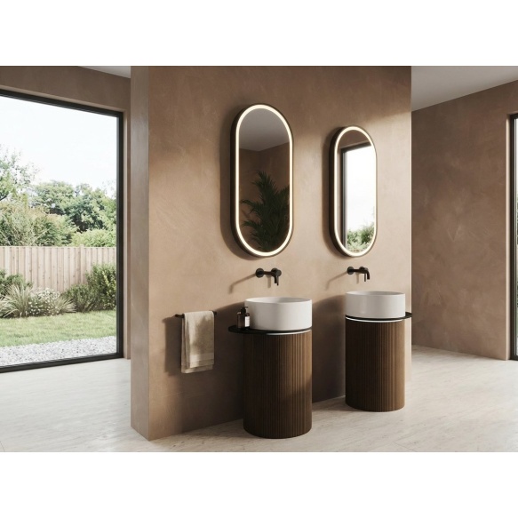 eraldiseisev valamu riiuliga OASIS 40x89x48cm,  valge matt