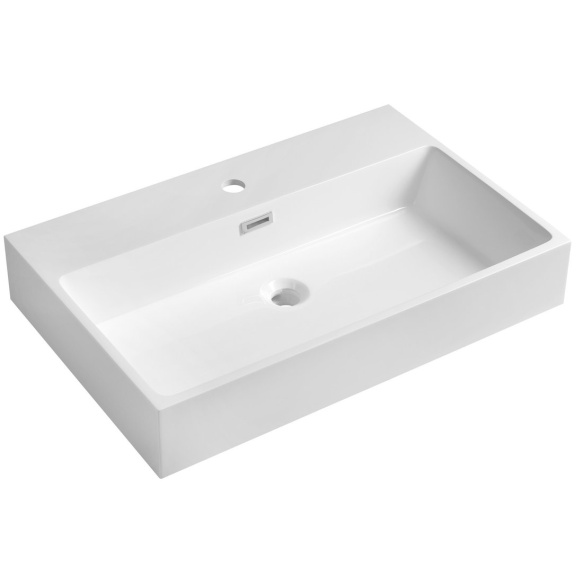 kivivmassist valamu AQUATIC 70x46 cm, valge