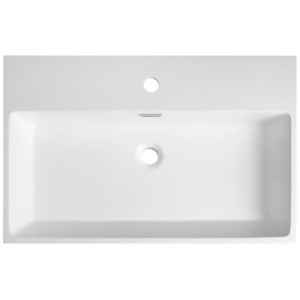 kivivmassist valamu AQUATIC 70x46 cm, valge