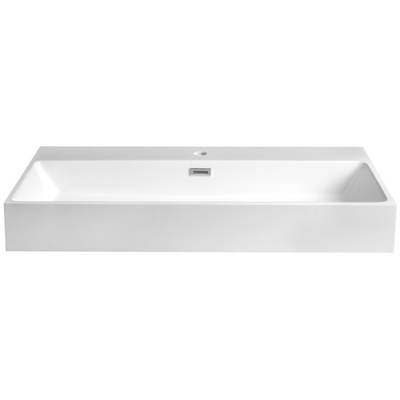 kivivmassist valamu AQUATIC 90x46 cm, valge