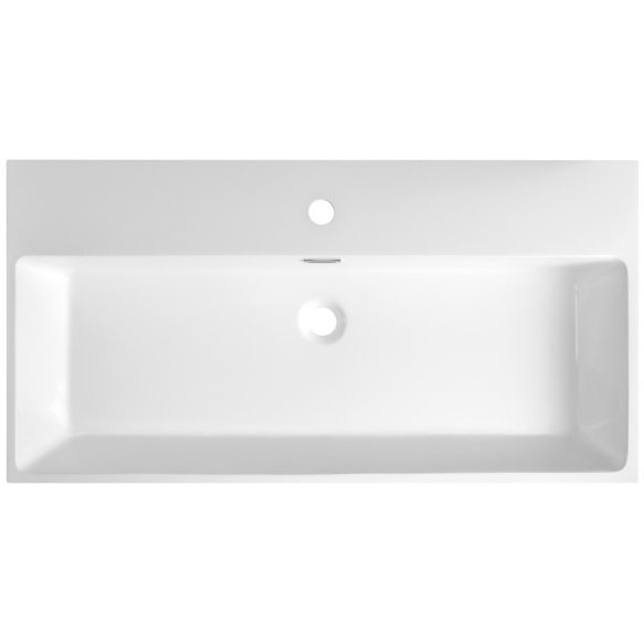 kivivmassist valamu AQUATIC 90x46 cm, valge