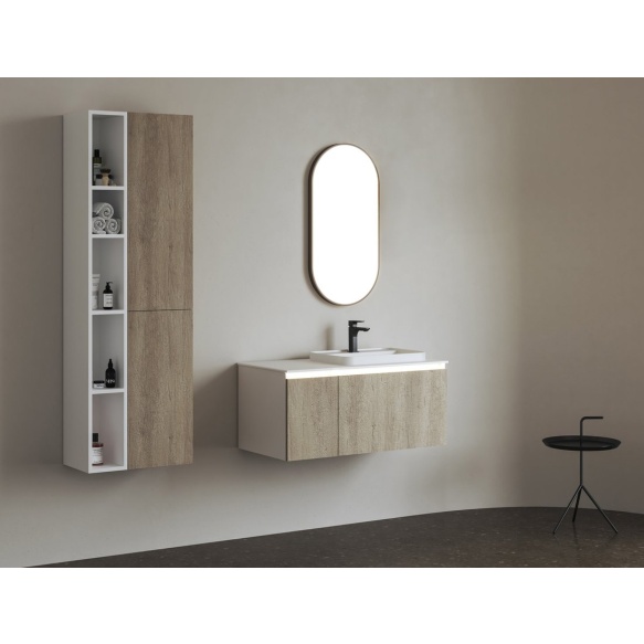 valamu Brahea 101x51.5 cm (30+70 cm), Rockstone, parem, matt valge