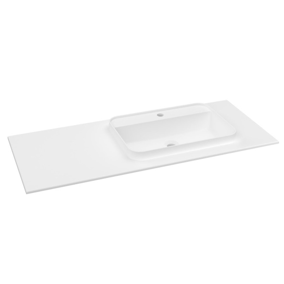 valamu Brahea 121x51.5 cm (30+90 cm), Rockstone, parem, matt valge