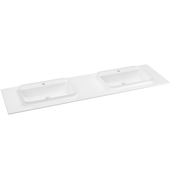 valamu Brahea 181x51.5 cm (90+90 cm), Rockstone, matt valge