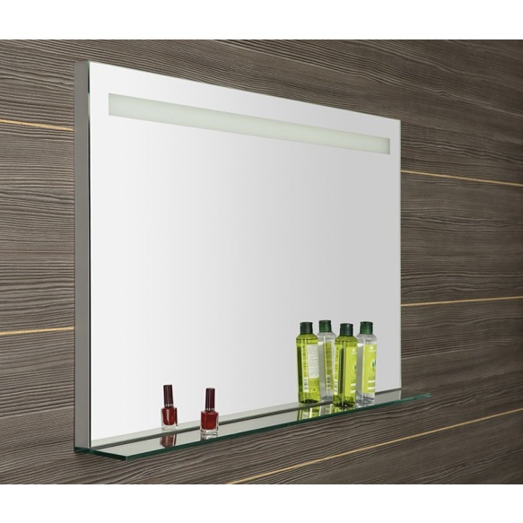 LED peegel Breto riiuliga 100x60.8 cm