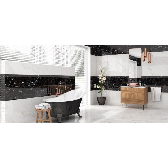 CARRARA Negro Brillo 20x60, müük ainult paki kaupa (1 pakk = 1,44 m2)