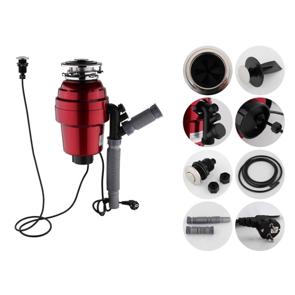 köögivalamu jäätmepurusti, 230 V, 375 W, pneumaatilise lülitiga