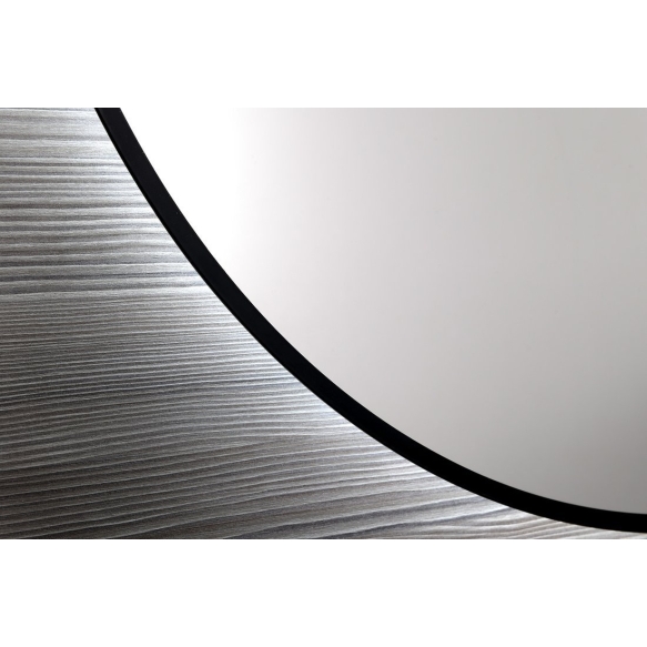 LED taustvalgustusega peegel SHARON Ø 80cm, must matt