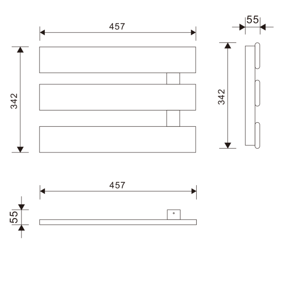 elektriradiaator Elvis 457x342x55 mm, 50 W, valge