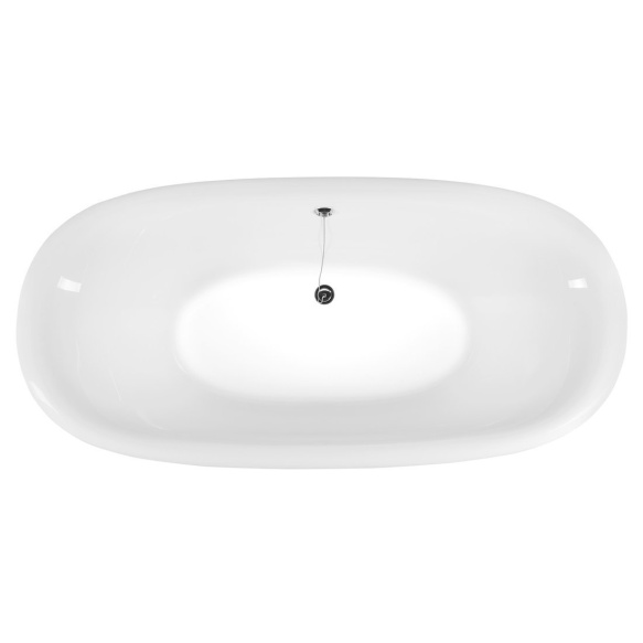 eraldiseisev vann REGATA 175x85x61cm, matt kroom jalad, must/valge