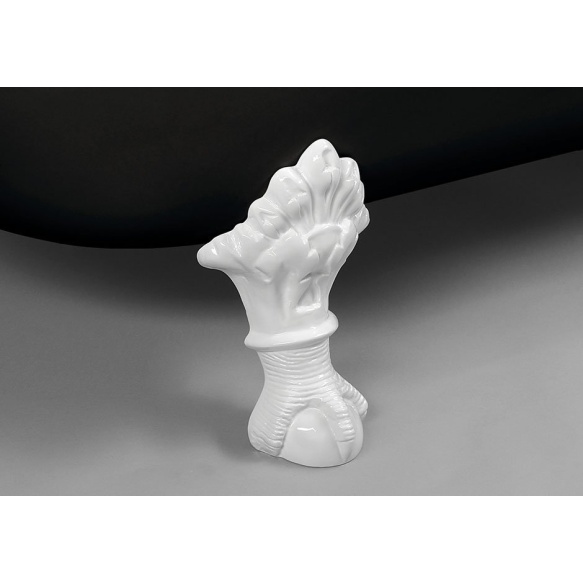 eraldiseisev vann REGATA 175x85x61cm, valged jalad, must/valge