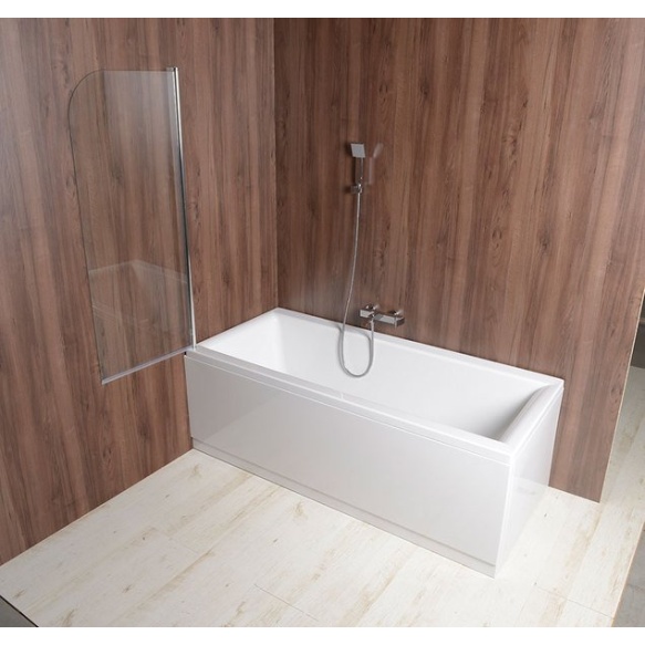 VILMA bathtub screen 60x140 cm, transparent glass