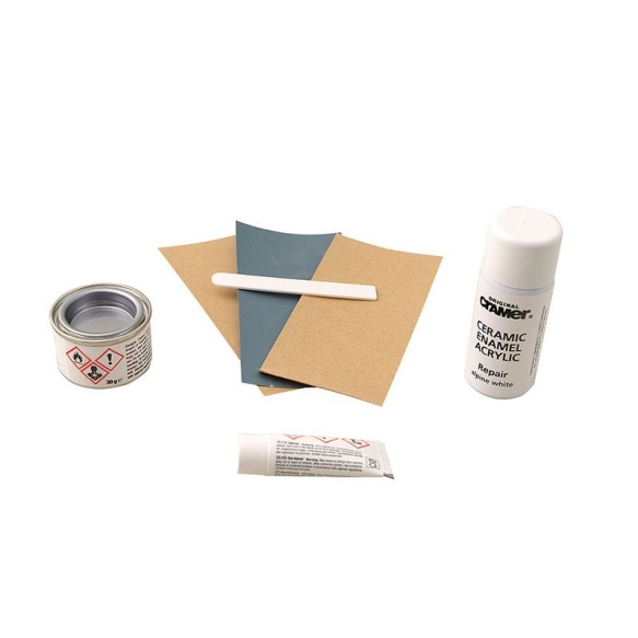 REPAIR KIT ceramics, enamel and acrylic, white