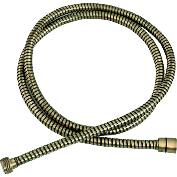 Metal braided shower hose, 175 cm, bronze