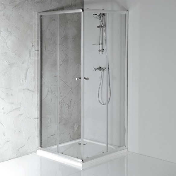 AGGA Shower Enclosure 800x800x1850 mm, clear glass