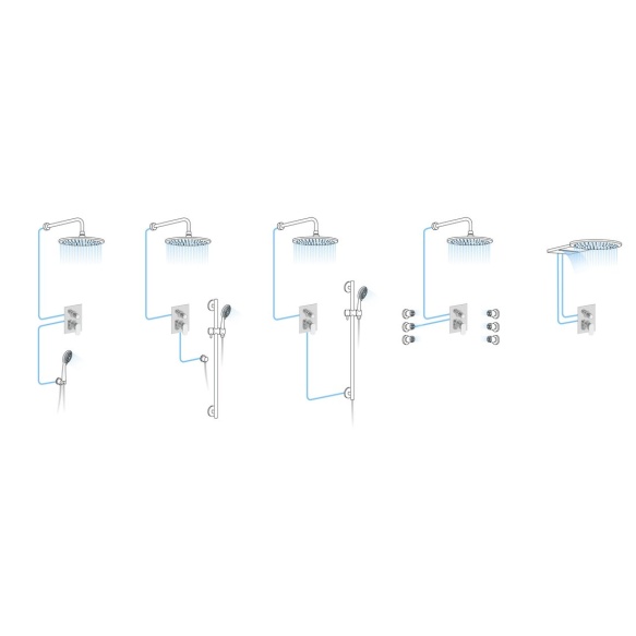 LONDON II Single Lever Concealed Shower Mixer, 2 outlets, bronze