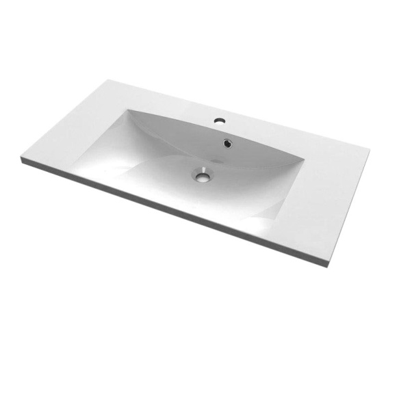 MARIA Cultured Marble Washbasin 90x46cm, white