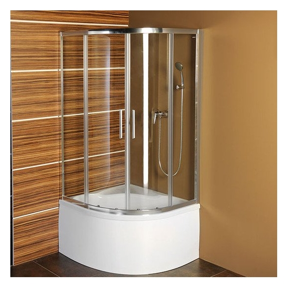 SELMA Quadrant Sliding Door Shower Enclosure 900x900x1500mm, clear glass, without tray