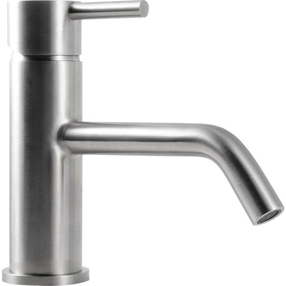MINIMAL basin mixer without pop up waste, stainless steel