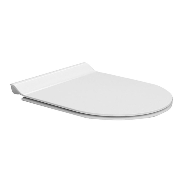 Soft Close toilet seat PuraSlim, duroplastic, white / chrome