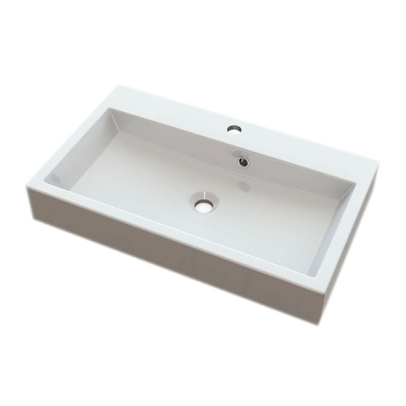 ORINOKO Cultured Marble Washbasin 70x10x42cm, white