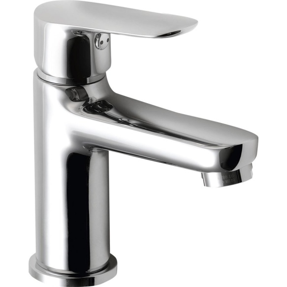 SMALL basin mixer without pop up waste, 26mm, chrome