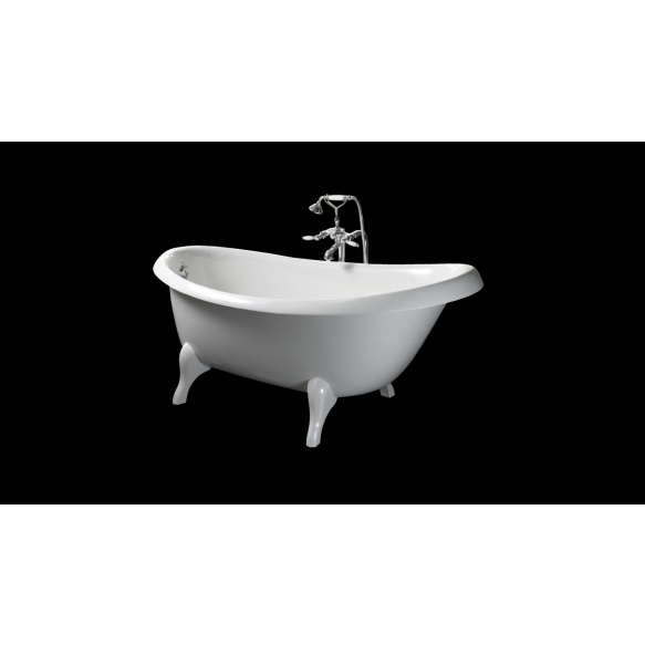 Cast stone bath VICTORIA, ANTICA legs