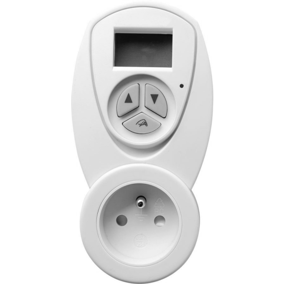 Electronic Plug In Thermostat with Timer, white