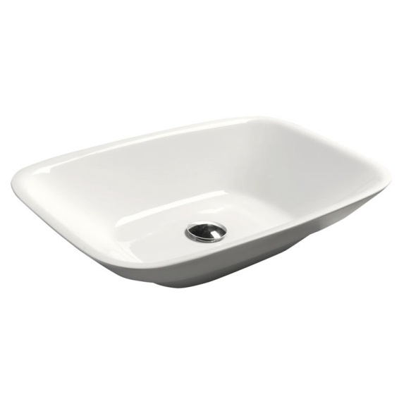 TAXI washbasin 63x42cm, Cast marble, white