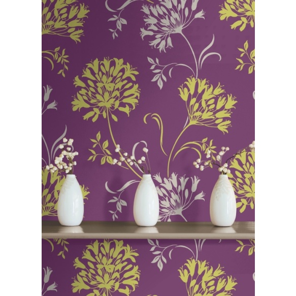 Accents Agapanthus Aubergine/Green