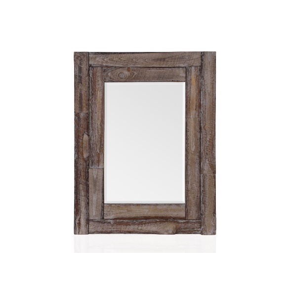 RUSTIC WOOD RECTANGLE MIRROR