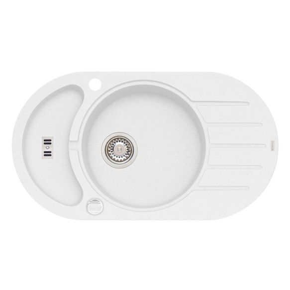 kivivalamu NIAGARA50, 78x43.5x16 cm,värv G11 valge, automaatsifoon