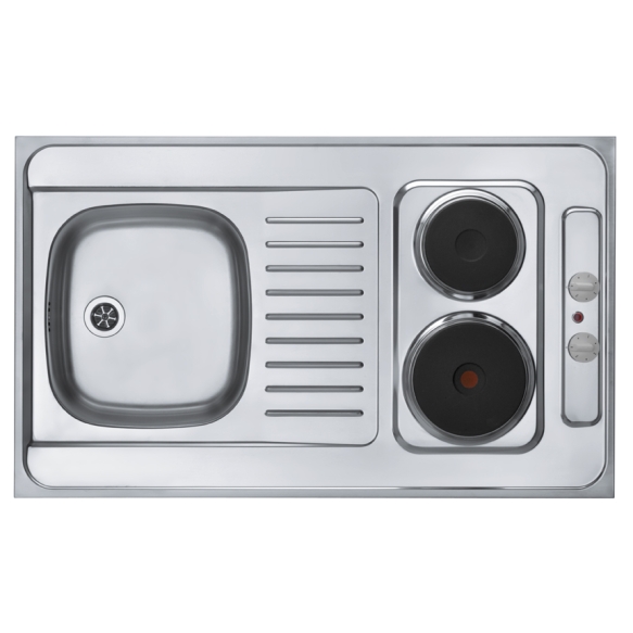 mini kitchen COMBI ELECTRA, 100x60 cm, stainless steel, satin finish, 230V, 3000W, 1,5 m cable included