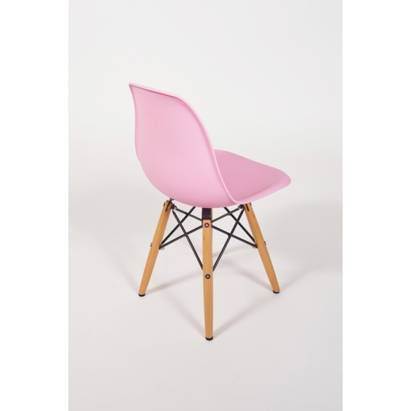 kids chair Goya, pink+beech feet