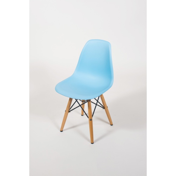 kids chair Goya, blue+beech feet