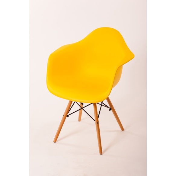 chair Beata, yellow, beech feet