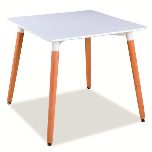 dining table Nordic 2, white/beech 80x80 cm