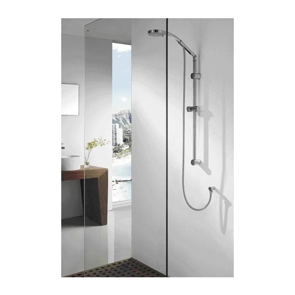 TILA Slide Shower Bar with Soap Dish, Chrome