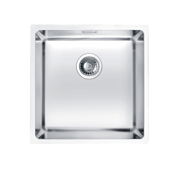 stainless steel undermount basin KOMBINO 30, 40x40x19,5 cm, waste 3 1/2´´, satin finish. Drain is not included