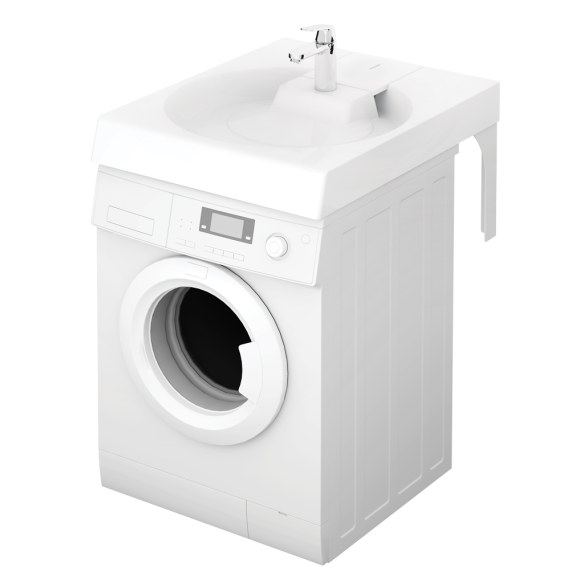 basin to mount on top of washing machine,white