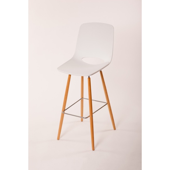 bar chair Wasowsky white, beech feet