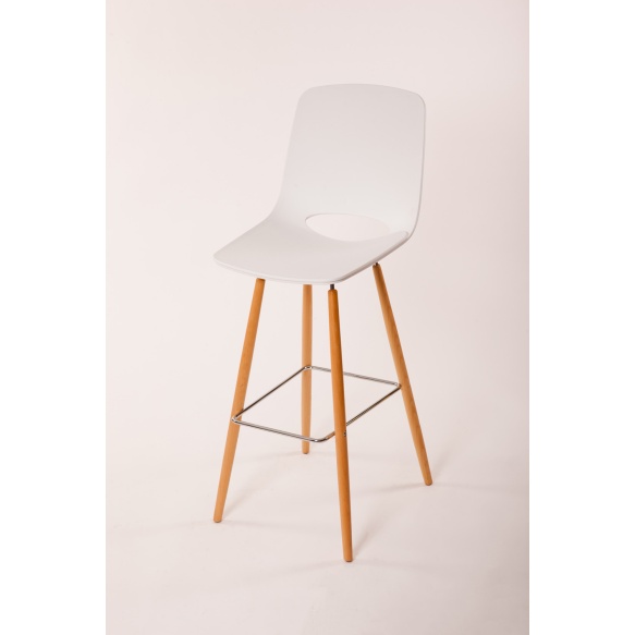 bar chair Wasowsky white, beech feet