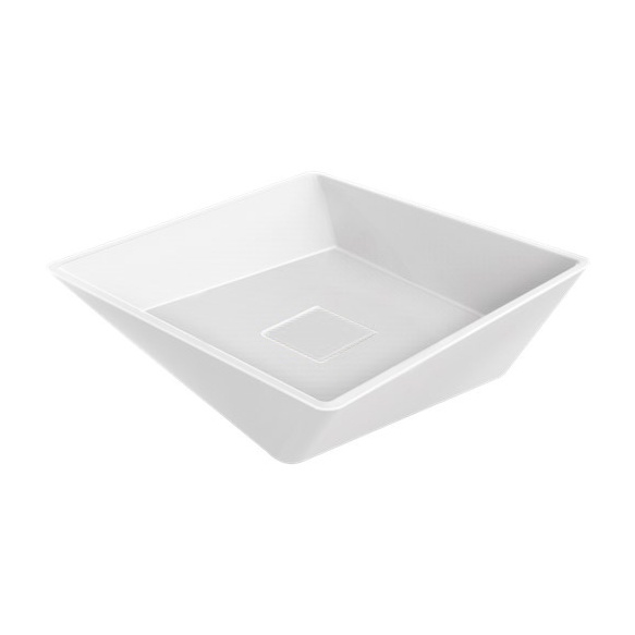 top counter washbasin Geometry 45 cm, with white ceramic plate in the bottom