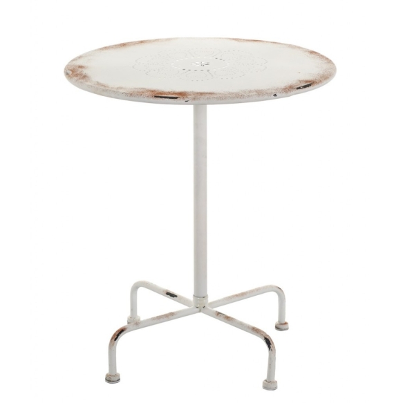 round vintage metal table