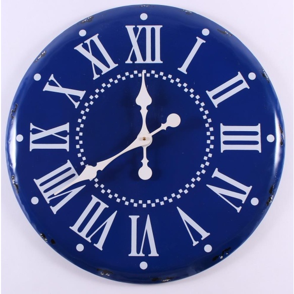 blue vintage wall clock