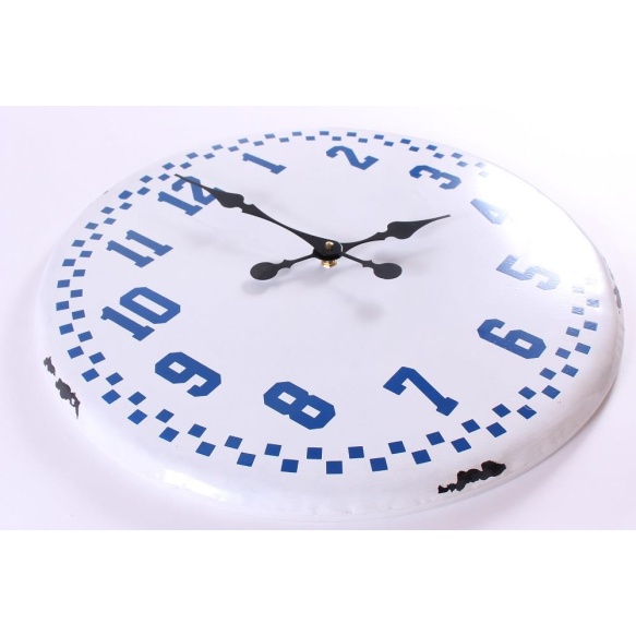 white+blue vintage wall clock