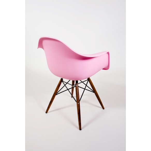 chair Beata, pink, light brown feet